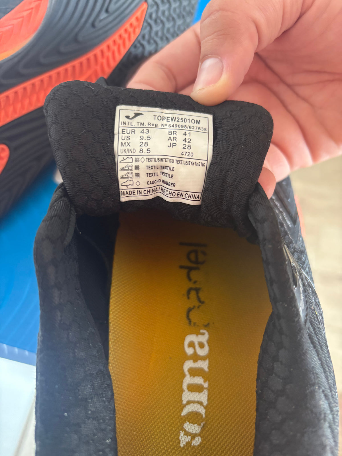 Chaussures de padel Homme Joma Open Men 2501 Noir/Orange
