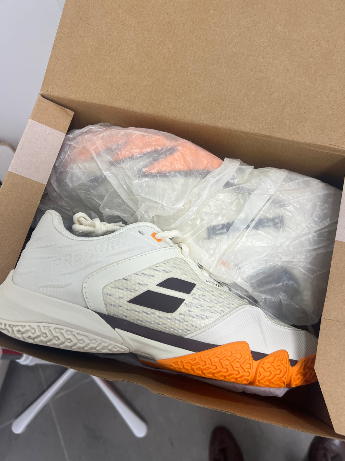 Chaussures de padel Homme Babolat Premura 3 Lebron Blanc/Orange
