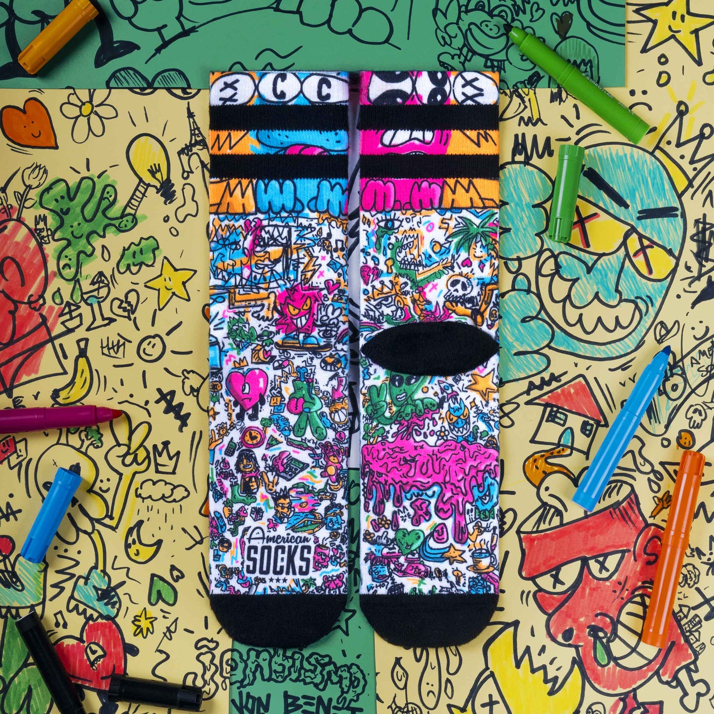 Chaussettes American Socks Doodle
