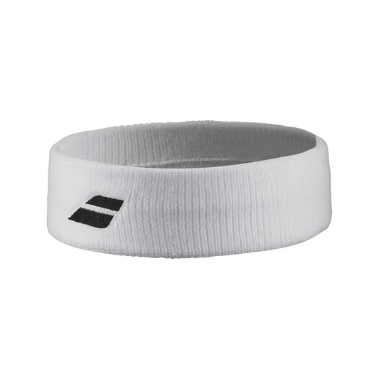 Bandeau éponge Babolat Logo Headband Blanc