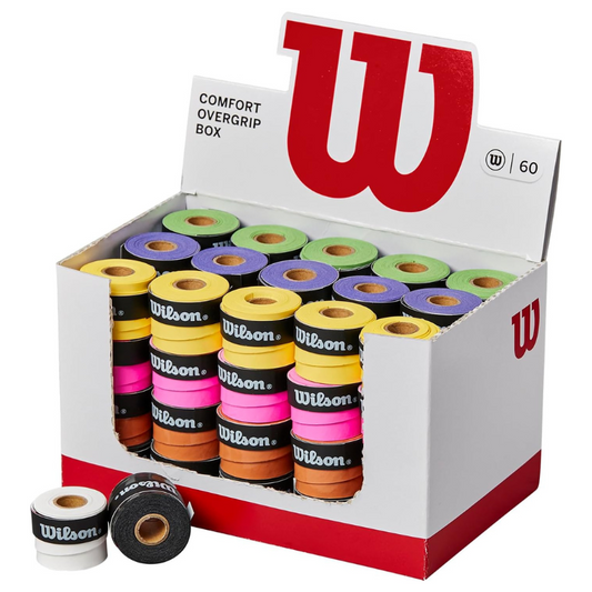 Boîte de surgrips Wilson Overgrip Comfort Couleurs x60