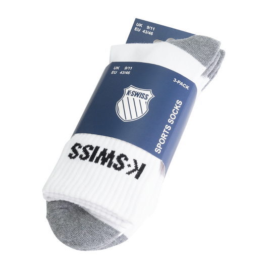 Chaussettes K-Swiss Crew Blanc x3