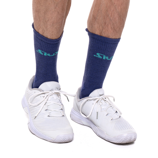 Chaussettes Siux Reveal High Blanc/Bleu x2