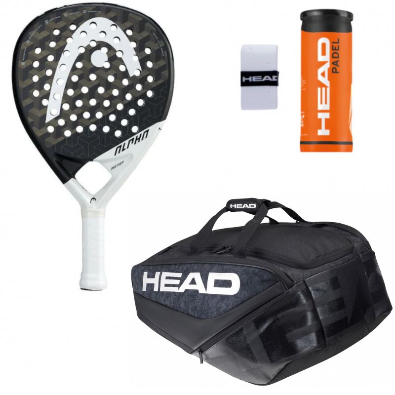 Pack Homme d'une raquette Head Alpha Motion & un sac de padel Head Monstercombi