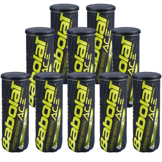 Pack de 10 tubes de balles de padel Babolat Ace
