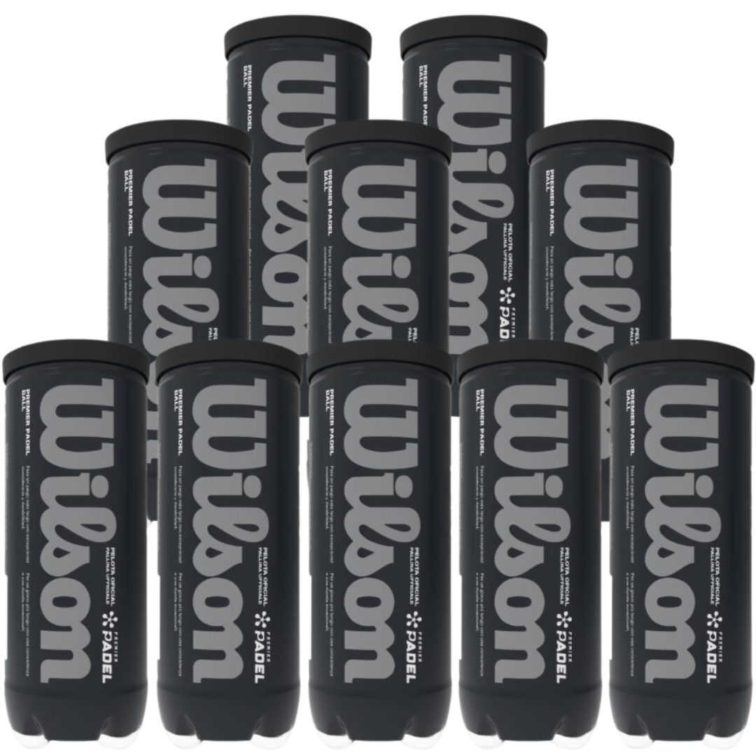 Pack de 10 tubes de balles de padel Wilson Premier Padel