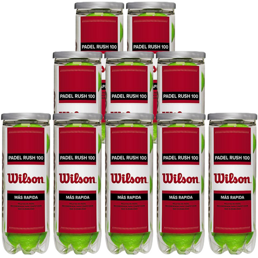 Pack de 10 tubes de balles Wilson Rush 100