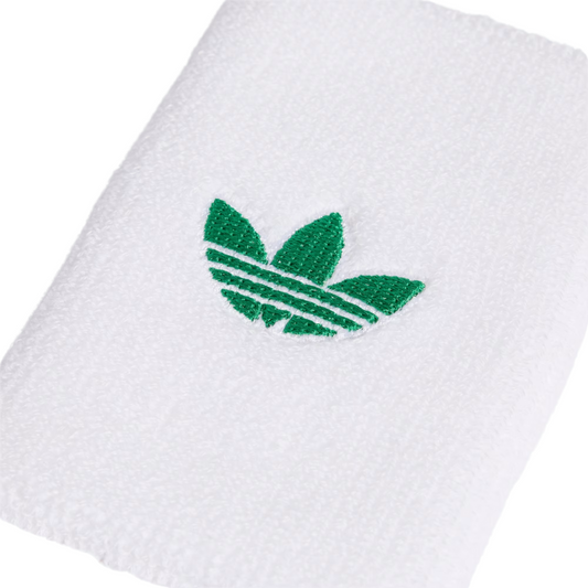 Poignets Éponge Adidas L Blanc/Vert x2