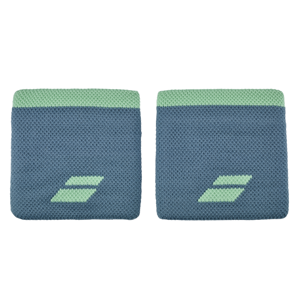 Poignets Éponge Babolat Logo Bleu/Vert x2 - Esprit Padel Shop