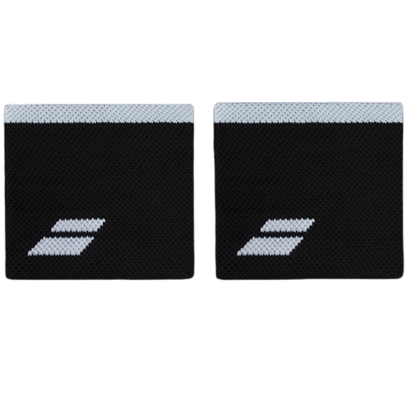 Poignets Éponge Babolat Logo Court Noir/Blanc x2