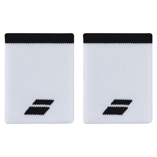 Poignets Éponge Babolat Logo Jumbo Blanc/Noir x2