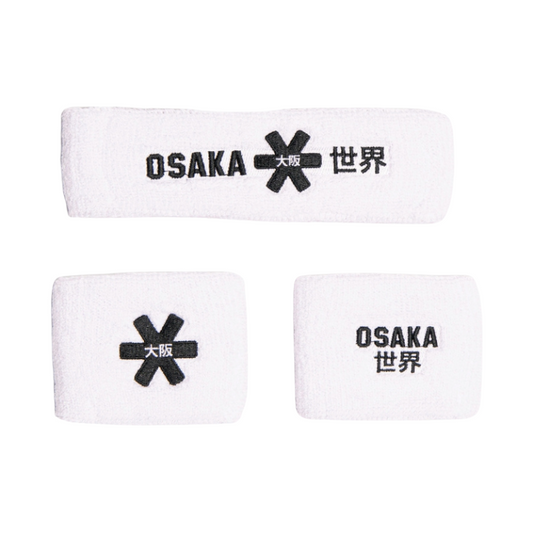 Poignets Éponge et Bandeau éponge Osaka Blanc