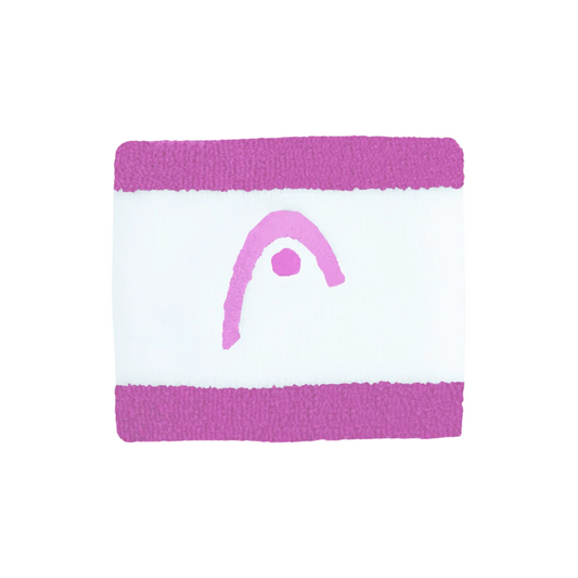 Poignets Éponge Head 2.5" Striped Blanc/Rose x2