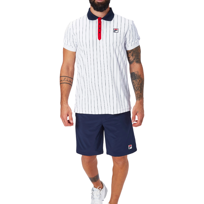 Polo Fila Stripes Blanc