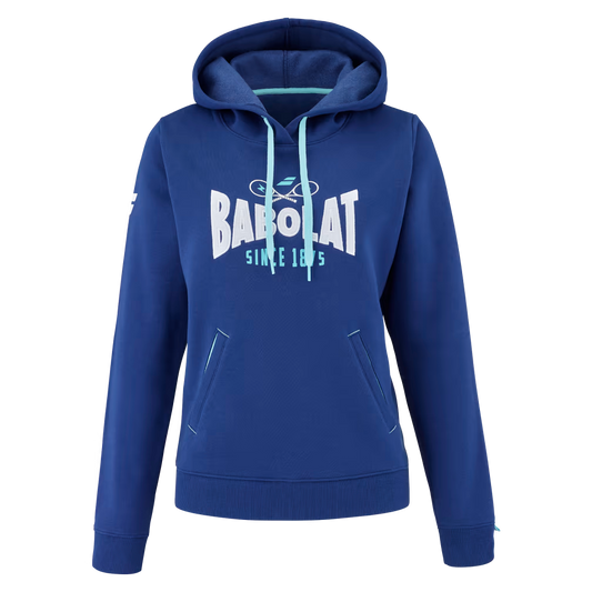 Sweat Babolat Exercise Hood Logo Bleu Femme