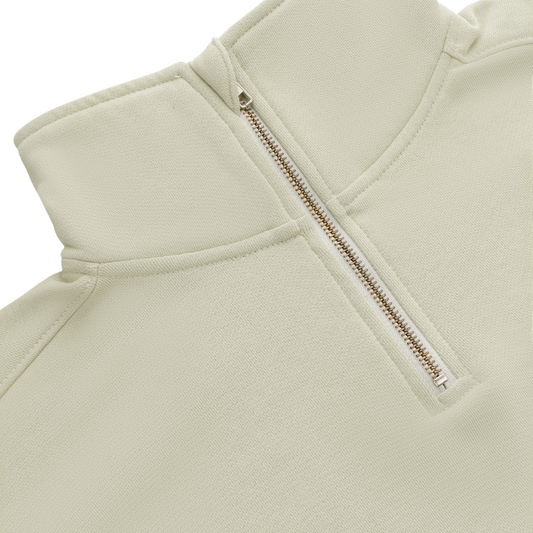 Pull Osaka Cropped Half Zip Beige Femme