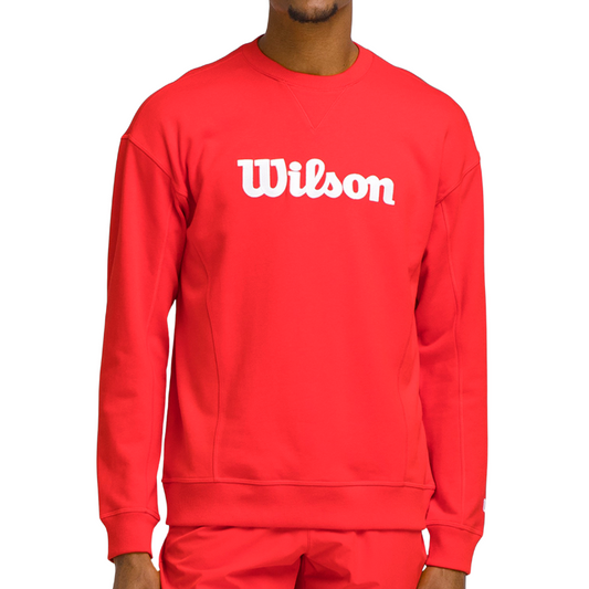 Pull Wilson Team Crewneck Script Rouge