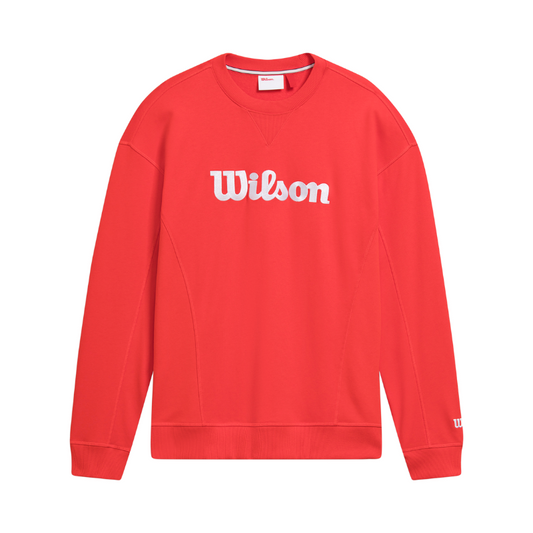 Pull Wilson Team Crewneck Script Rouge