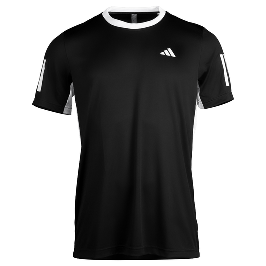 T-shirt Adidas Club 3 Stripes Noir/Blanc