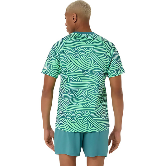 T-shirt Asics Padel Court All Over Print Bleu