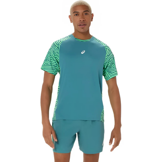 T-shirt Asics Padel Court All Over Print Bleu