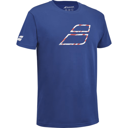T-shirt Babolat Exercise Big Flag Tee Bleu 2024