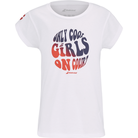 T-shirt Babolat Exercise Cotton Tee Blanc Junior Girl