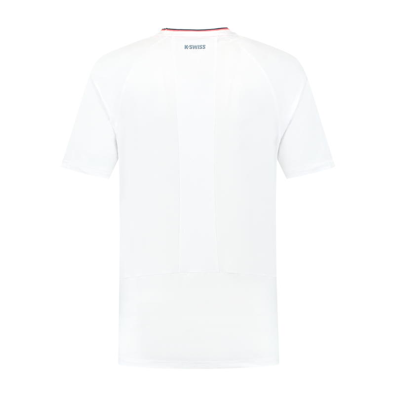 T-shirt K-Swiss Hypercourt Mesh Crew Blanc