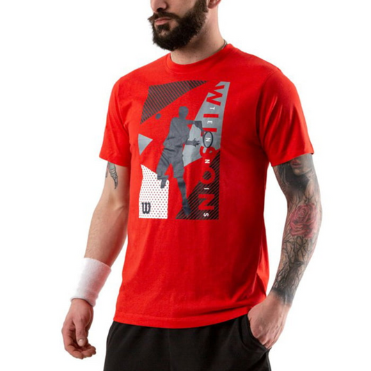 T-shirt Wilson Geo Play Tech Tee Rouge