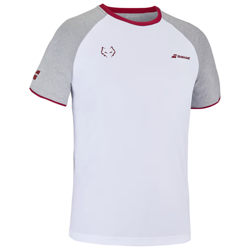 T-shirt Babolat Replica Crew Neck Tee Lebron Blanc/Gris