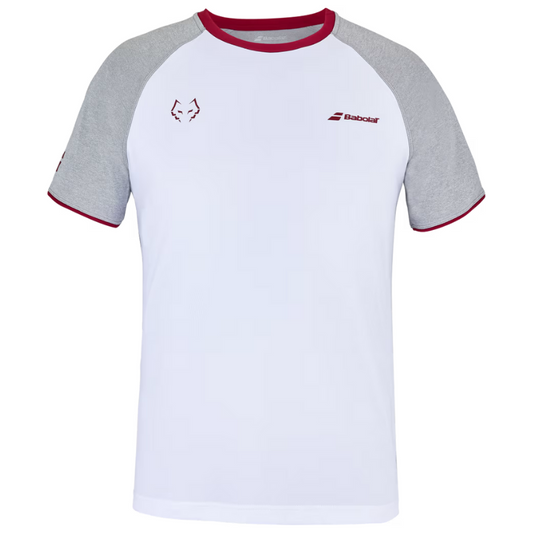 T-shirt Babolat Replica Crew Neck Tee Lebron Blanc/Gris