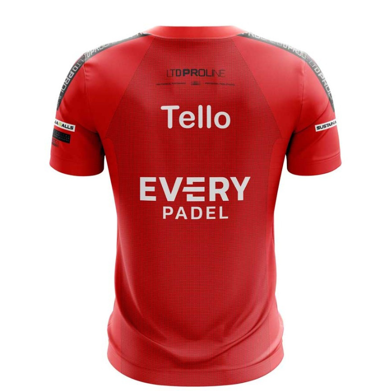 T-shirt Bullpadel Replica Tello Odeon Rouge