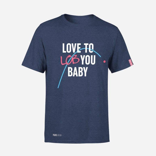 T-shirt TBT – Padel Wear® Love to lob you polyester Bleu