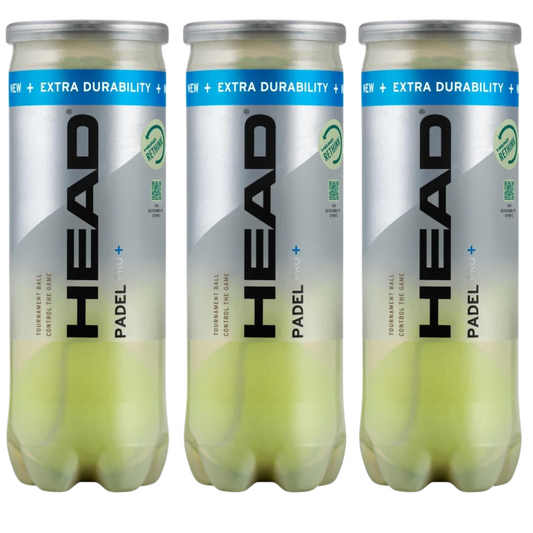 Tripack de 3 balles de padel Head Padel Pro+