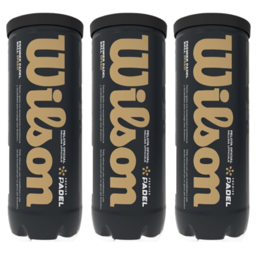 Tripack de 3 balles de padel Wilson Premier Padel Speed