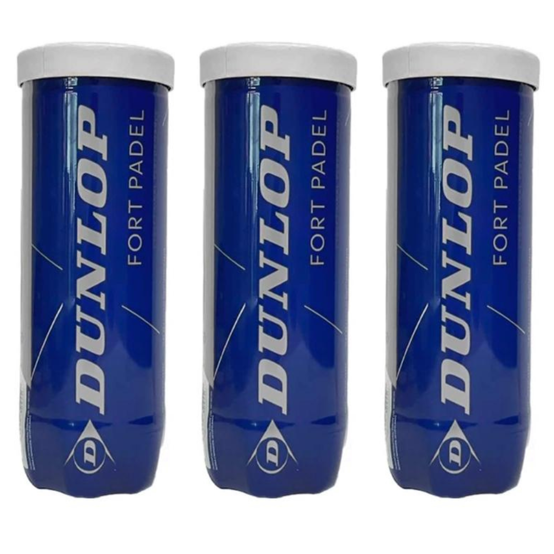 Tripack de 3 balles de padel Dunlop Fort Padel