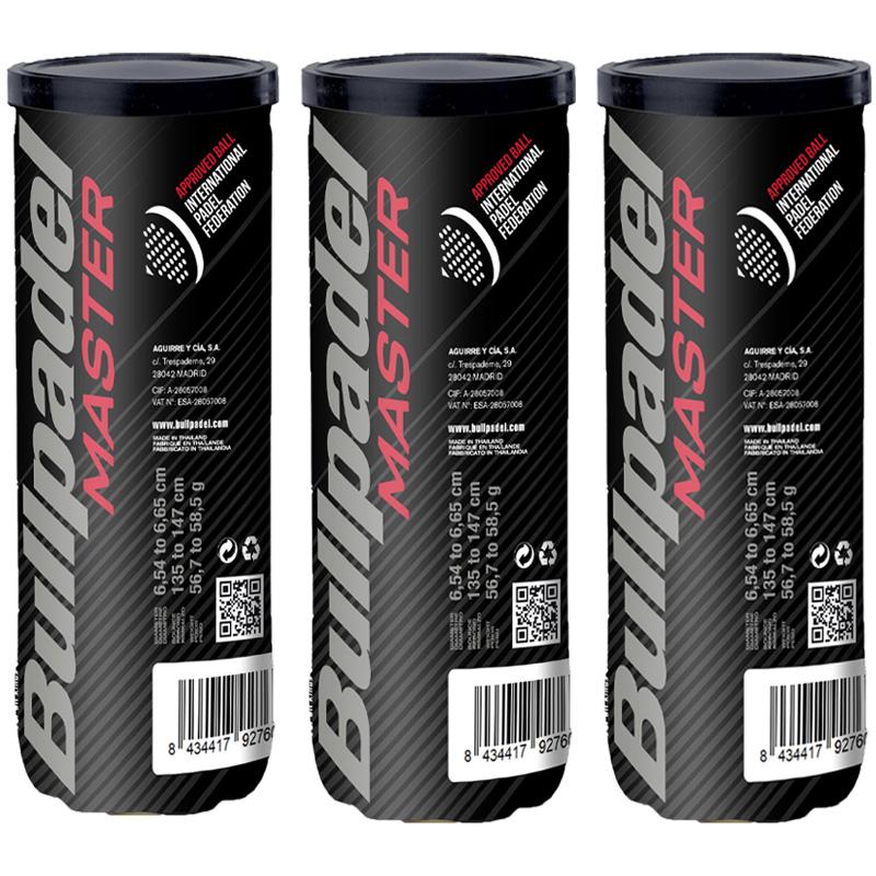 Tripack de 3 balles de padel Bullpadel Master