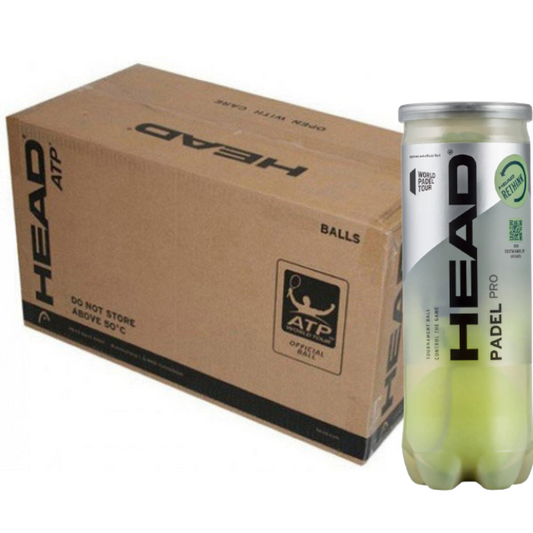 Carton de 24 tubes de 3 balles Head Padel Pro