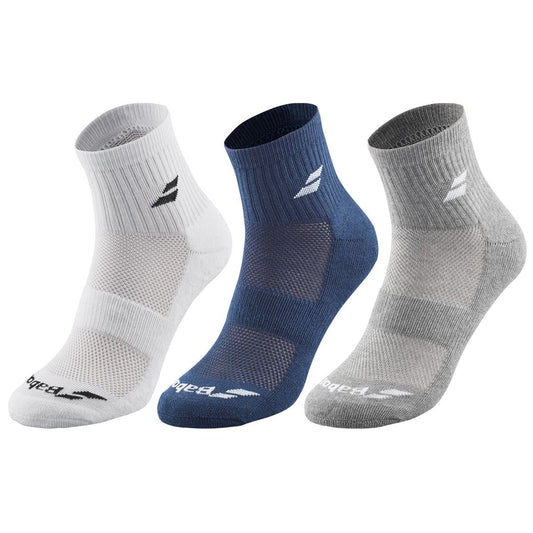 Chaussettes Babolat Quarter Pack x3 Trois couleurs