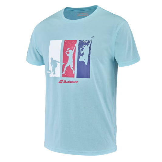 T-shirt Babolat Padel Coton Tee Bleu 2023
