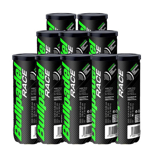 Pack de 10 tubes de balles de padel Bullpadel Race