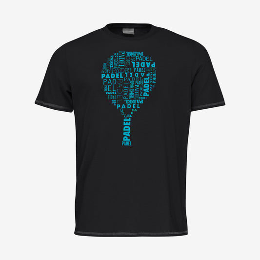 T-shirt Head Padel Typo Noir Junior