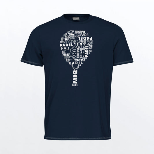 T-shirt Head Padel Typo Bleu marine