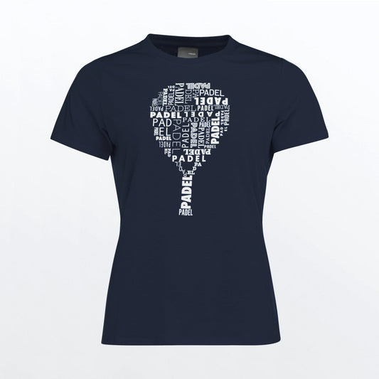 T-shirt Head Padel Typo Bleu Femme