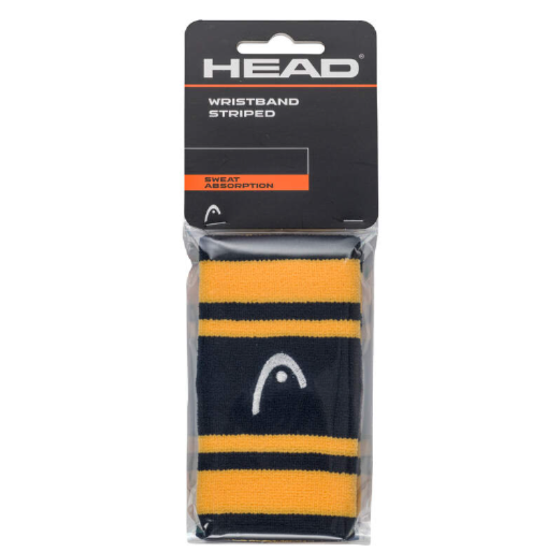 Poignets Éponge Head 5" Striped Noir/Orange x2