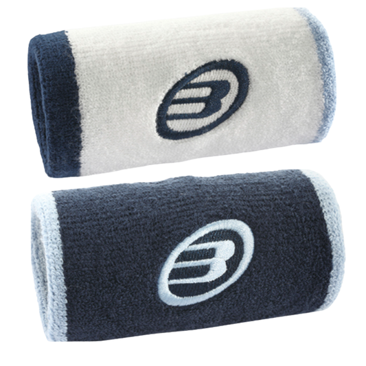 Poignets Éponge Bullpadel BPMU 265 Blanc/Bleu x2