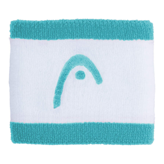 Poignets Éponge Head 2.5" Striped Blanc/Bleu Clair x2