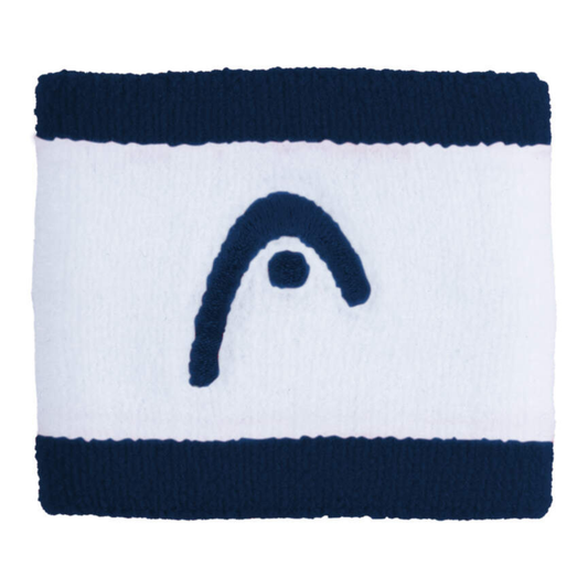 Poignets Éponge Head 2.5" Striped Bleu Marine/Blanc x2