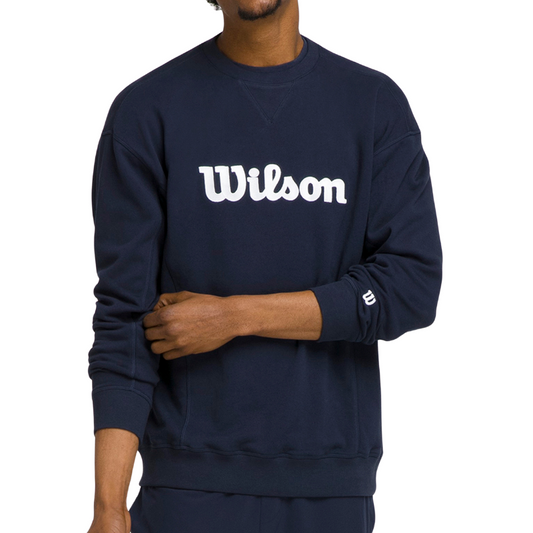 Pull Wilson Team Crewneck Script Bleu Marine