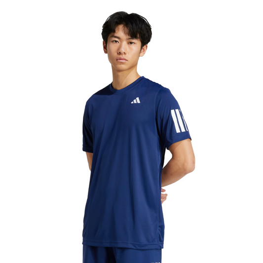 T-shirt Adidas Club 3 Stripes Bleu Marine